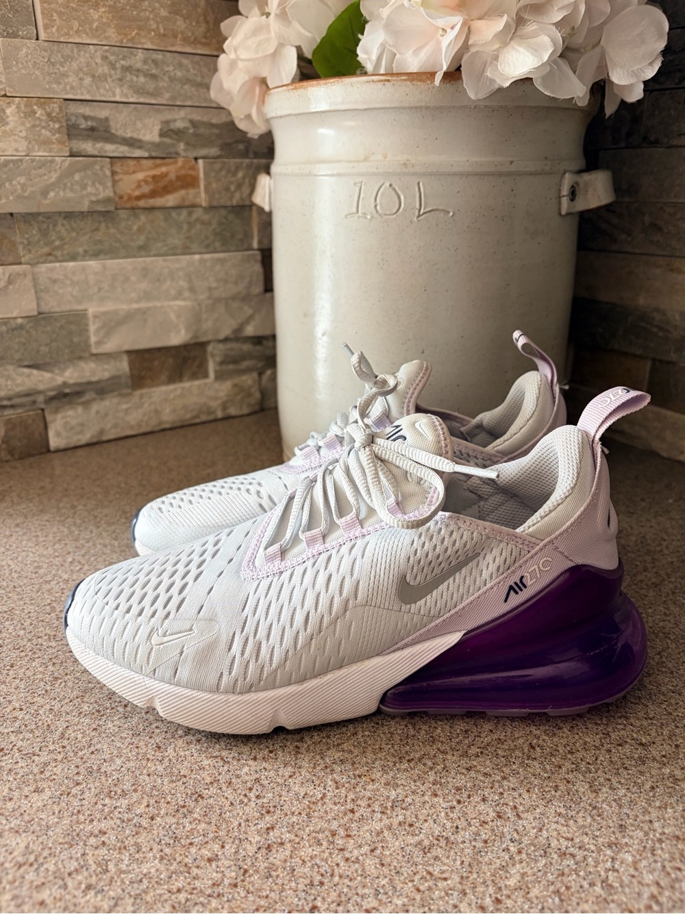 Nike Air Max 270 GS 'Pure Platinum Violet Frost'